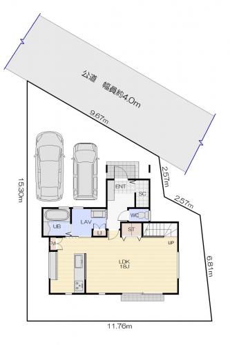 配置図 兼 1階平面図